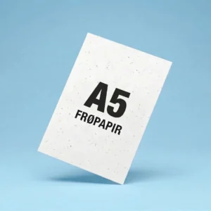 a5 kort trykt på frøpapir