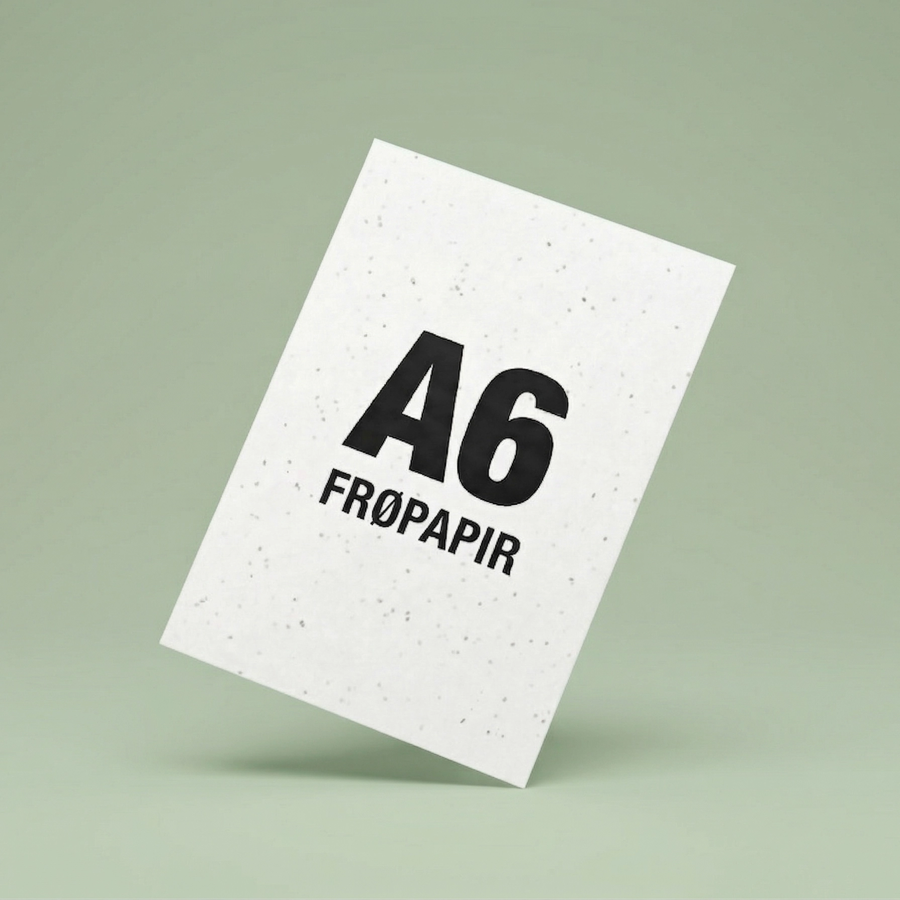a6 flyer trykt på frøpapir