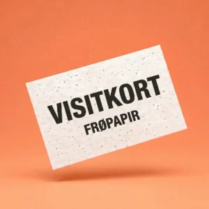 visitkort trykt på frøpapir